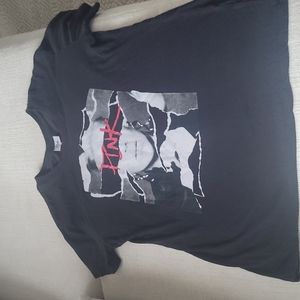 Small women's t shirt with Pink on the front